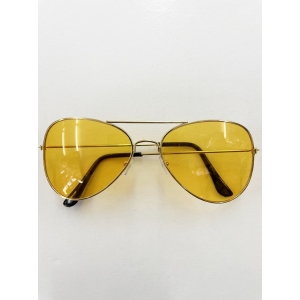 Aviator Novelty Glasses - Yellow